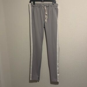EPTM SWEAT PANTS in GREY w/ WHITE SIDE PANEL